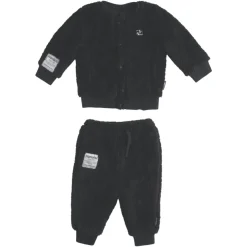 BOY NUNUNU Outerwear | Bottoms-SHERPA FUZZY CARDIGAN AND SWEATPANTS SET