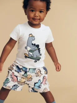 BOY HUXBABY Tops | Tops-SKATIN DINO TSHIRT
