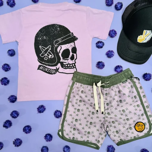 BOY MUNSTER KIDS Tops | Skulls -SKULL CAP TSHIRT