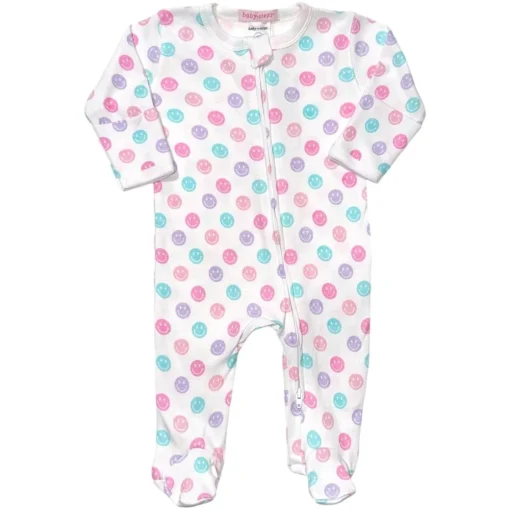 BABY STEPS Footies / Pajamas-SMILES ZIP FOOTIE