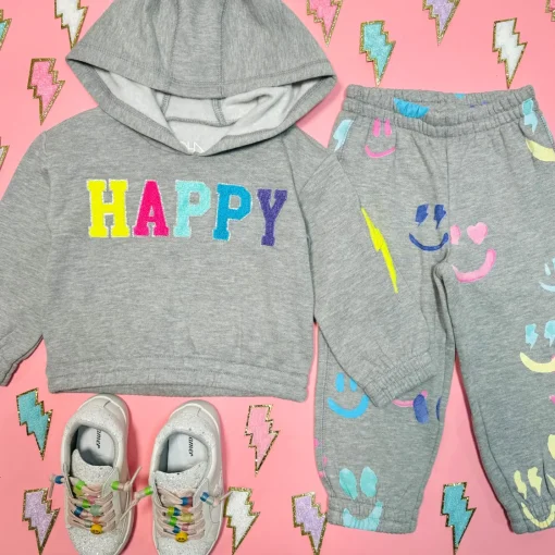 CHASER KIDS Bottoms | All Things Smiley Face-SMILEY DAZE SWEATPANTS