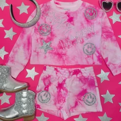 MIA NEW YORK Bottoms | Tie Dye-SMILEY FACE TIE DYE SHORTS