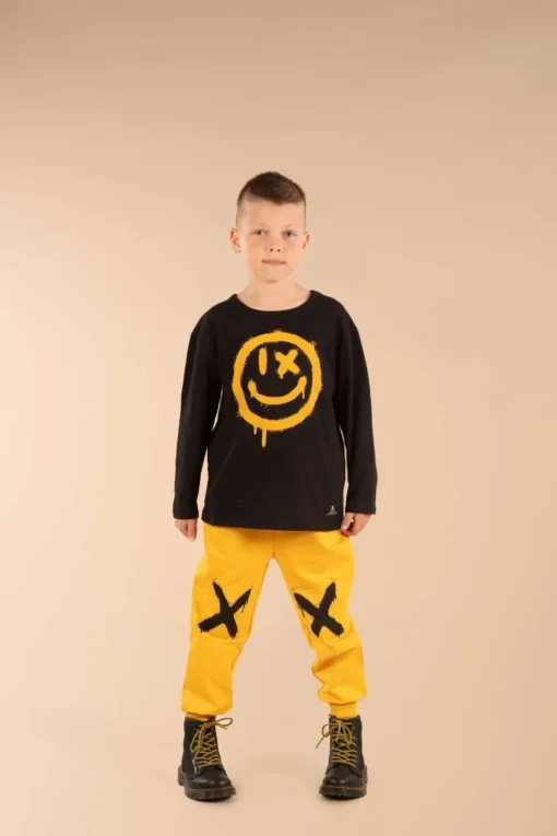 BOY ROCK YOUR BABY Tops | All Things Smiley Face-SMILEY LONG SLEEVE TSHIRT