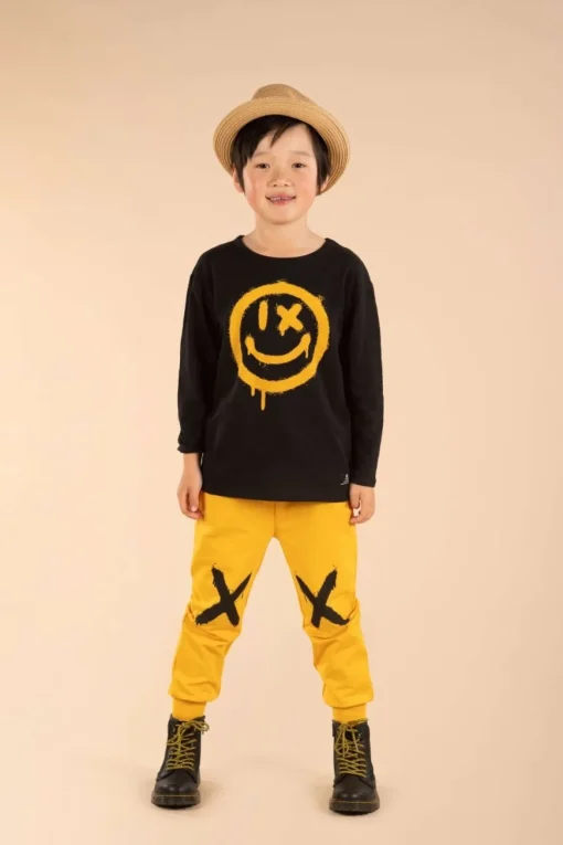 BOY ROCK YOUR BABY Tops | All Things Smiley Face-SMILEY LONG SLEEVE TSHIRT