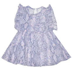 LITTLE MASS Dresses-SNAKESKIN RUFFLE DRESS