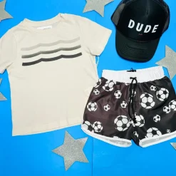 BOY YPORQUE Swim-SOCCER BALLS SWIM TRUNKS