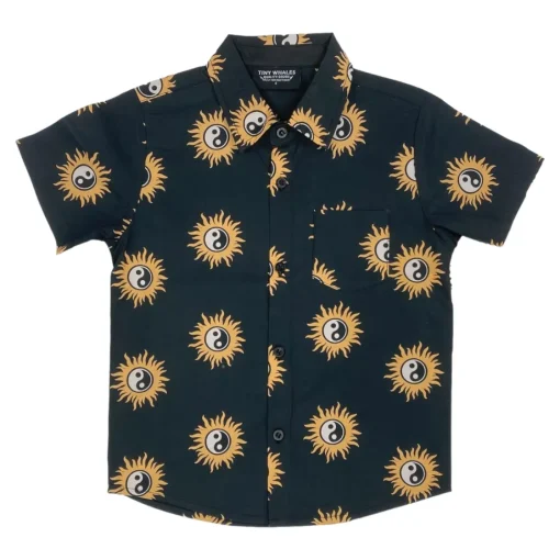 BOY TINY WHALES Tops-SOL BUTTON DOWN TOP
