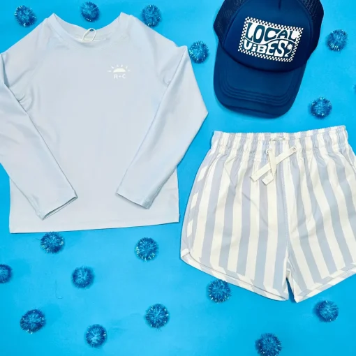 BOY RYLEE + CRU Swim | Swim-SOLID LONG SLEEVE RASH GUARD