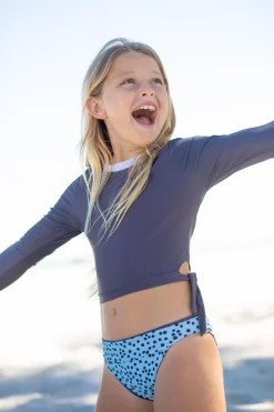 FEATHER 4 ARROW Swim-SOLID SIDE TIE RASH GUARD