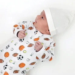 BOY NOOMIE Footies / Pajamas-SPORTS ZIP FOOTIE