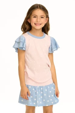 CHASER KIDS Bottoms | Stars-STARZ COLORBLOCK SKIRT W/ SHORTS