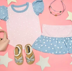 CHASER KIDS Bottoms | Stars-STARZ COLORBLOCK SKIRT W/ SHORTS