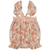 LOUIS LOUISE Rompers/onesies | Spring Florals-STRIPE INDIAN FLOWER MERVEILLE ROMPER