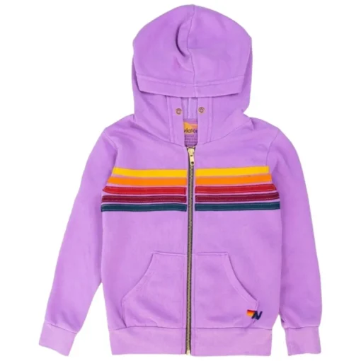 AVIATOR NATION KIDS Outerwear | Neon-5 STRIPE ZIP UP HOODIE