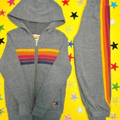 BOY AVIATOR NATION KIDS Outerwear-5 STRIPE ZIP UP HOODIE