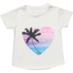 CHASER KIDS Tops | Hearts-SUNSET PALM TREE TSHIRT