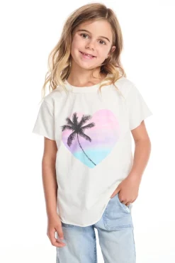 CHASER KIDS Tops | Hearts-SUNSET PALM TREE TSHIRT