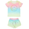 MINI DREAMERS Tops | Bottoms-SUNSET SMILEY OMBRÉ TOP AND SHORTS SET
