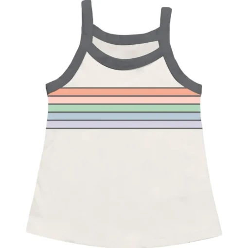 TINY WHALES Tops | Rainbow-SUNSET TANK TOP