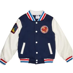 BOY LOLA AND THE BOYS Outerwear | Cartoon Characters-SUPERMAN PLEATHER BOMBER JACKET