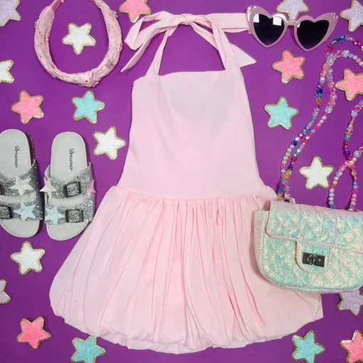 MINI DREAMERS Dresses | Special Occasion-TALIA BUBBLE DRESS W/ SHORT UNDER