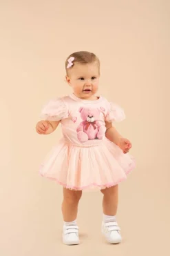 ROCK YOUR BABY Dresses-TEDDY BEAR CIRCUS TUTU ONESIE DRESS
