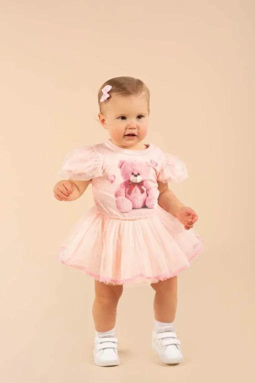 ROCK YOUR BABY Dresses-TEDDY BEAR CIRCUS TUTU ONESIE DRESS