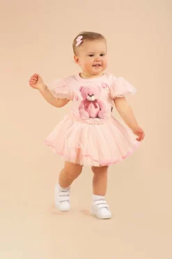 ROCK YOUR BABY Dresses-TEDDY BEAR CIRCUS TUTU ONESIE DRESS