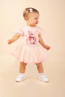 ROCK YOUR BABY Dresses-TEDDY BEAR CIRCUS TUTU ONESIE DRESS