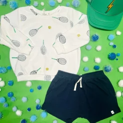 BOY OH BABY! Outerwear | Outerwear-TENNIS BOXY SWEATSHIRT