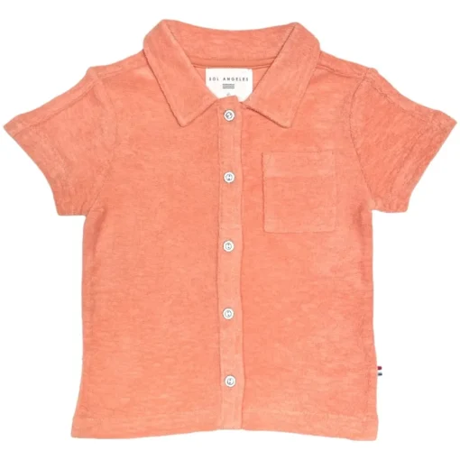 BOY SOL ANGELES KIDS Tops-TERRY CABANA BUTTON DOWN TOP