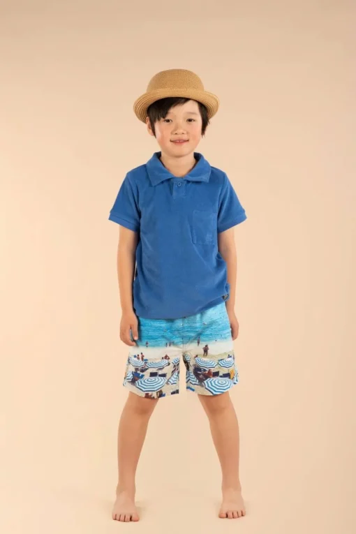 BOY ROCK YOUR BABY Tops-TERRY TOWEL POLO TSHIRT