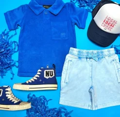 BOY ROCK YOUR BABY Tops-TERRY TOWEL POLO TSHIRT