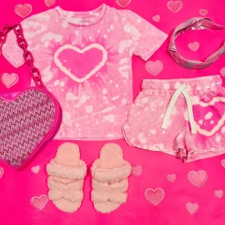 BOY CALIFORNIAN VINTAGE Bottoms | Hearts-TIE DYE HEART SHORTS