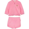 BILLIEBLUSH Outerwear | Bottoms-TOWEL ZIP UP JACKET AND SHORTS SET