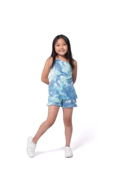 APPAMAN Bottoms | Tie Dye-TURQUOISE WATER NATALIE SHORTS