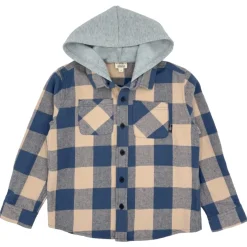 BOY FEATHER 4 ARROW Outerwear | Checkered-UPLAND PLAID FLANNEL SHACKET W/ HOOD