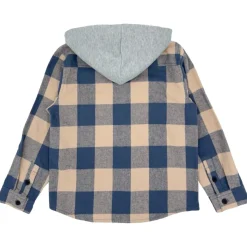 BOY FEATHER 4 ARROW Outerwear | Checkered-UPLAND PLAID FLANNEL SHACKET W/ HOOD