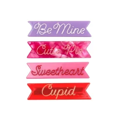 EUGENIA KIDS Clips / Headbands-VALENTINE HAIR CLIP PACK OF 4