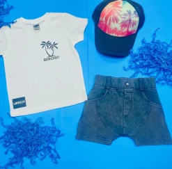 BOY MINIKID Bottoms-VINTAGE BIKER PANELED SHORTS