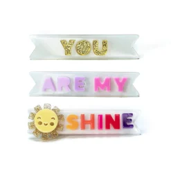 LILIES u0026 ROSES Clips / Headbands-YOU ARE MY SUNSHINE ALLIGATOR CLIPS