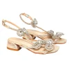 MINI DREAMERS Shoes | Bows Collection-ZOE MACH IRIDESCENT CRYSTAL MINI HEEL SANDALS